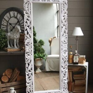 Hand Carved Wooden Wall Mirror – Artisan Home Decor | Bulk Export
